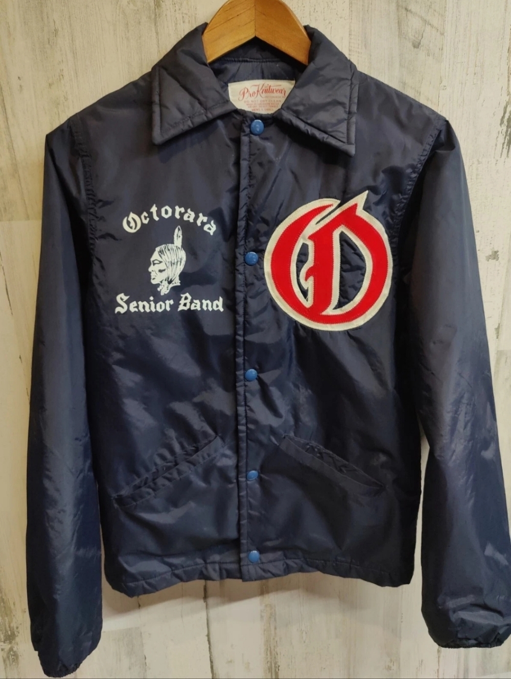 VTG 60s Pro Knitwear Octorara Senior Band Windbreaker Jacket Men's XS Oversize